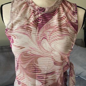 Pink top with long glove